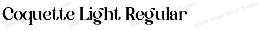 Coquette Light Regular字体转换
